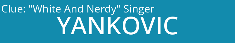 "White And Nerdy" Singer