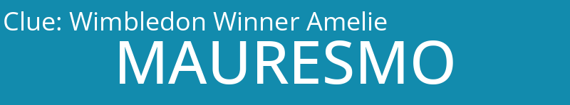 Wimbledon Winner Amelie