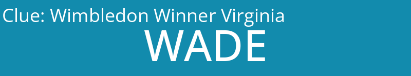 Wimbledon Winner Virginia