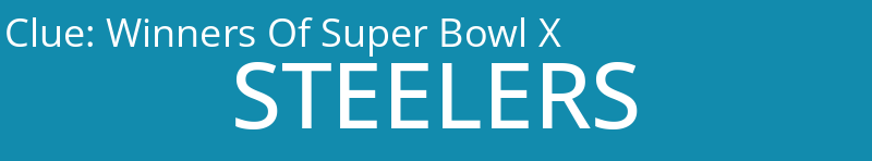 Winners Of Super Bowl X