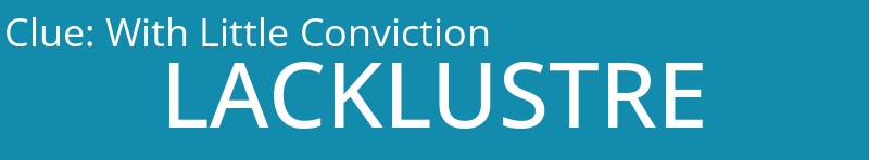 With Little Conviction