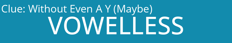 Without Even A Y (Maybe)