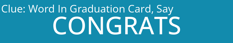 Word In Graduation Card, Say