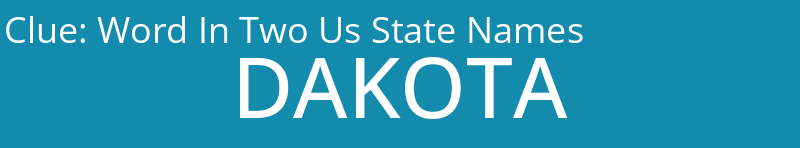 Word In Two Us State Names