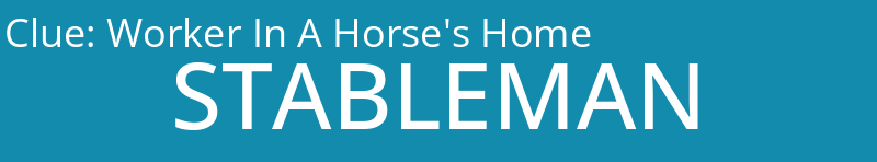 Worker In A Horse's Home