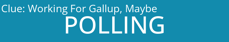 Working For Gallup, Maybe