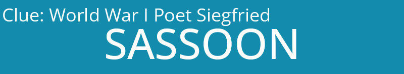 World War I Poet Siegfried