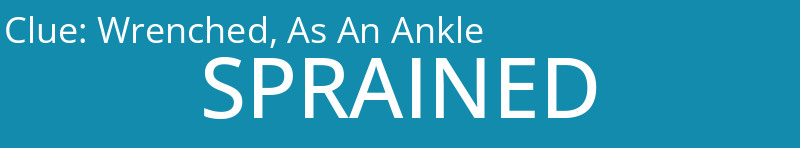 Wrenched, As An Ankle