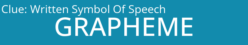 Written Symbol Of Speech