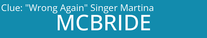 "Wrong Again" Singer Martina